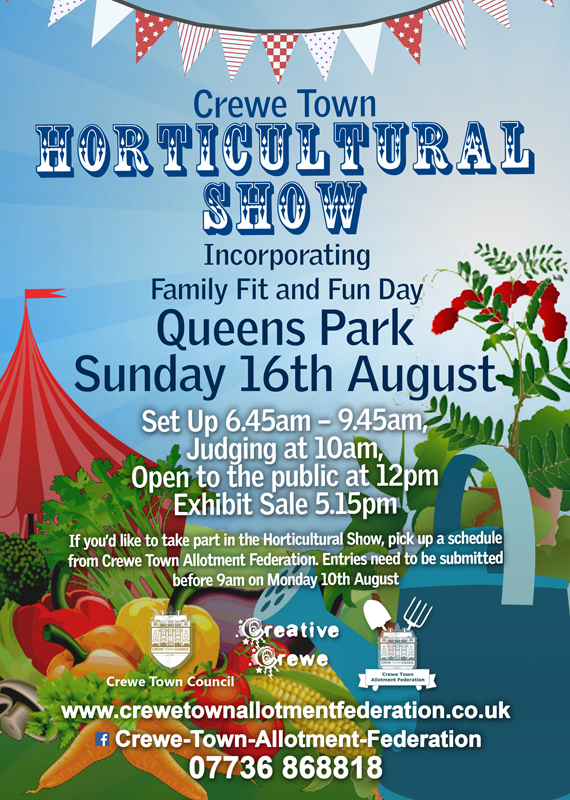 First Crewe Town Horticultural Show – Sunday 16th August
