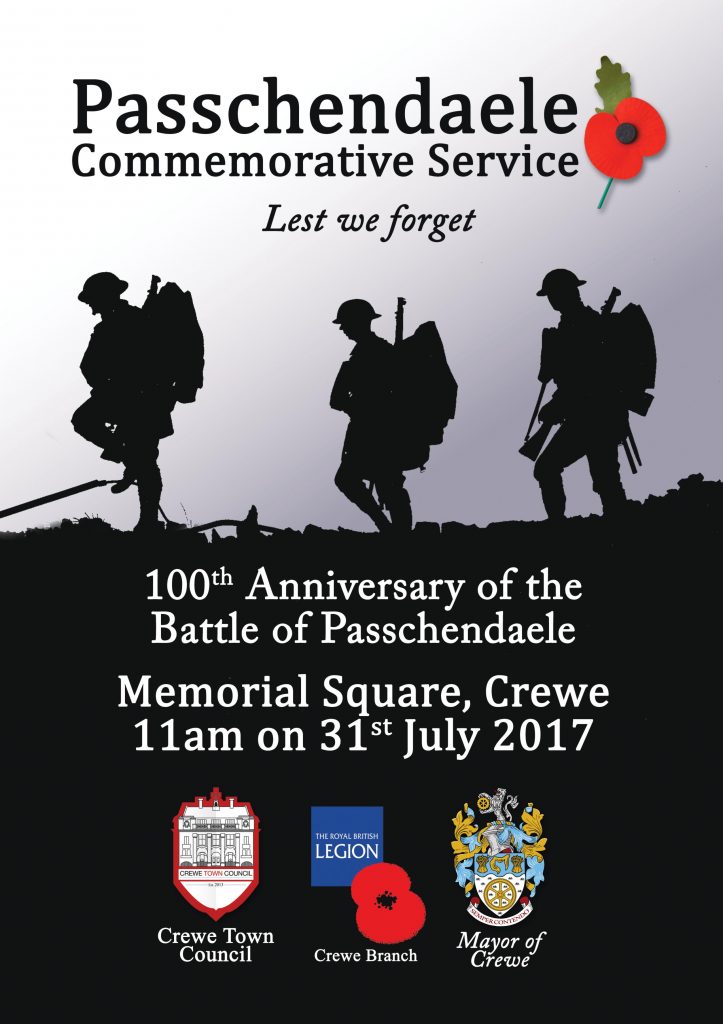 31st July – Service to commemorate Passchendaele