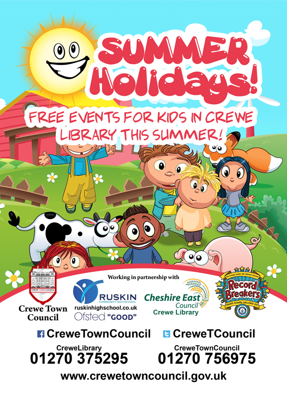 Free Summer Holiday activities at Crewe Library