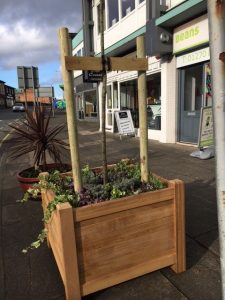New planter on Market Street, Crewe