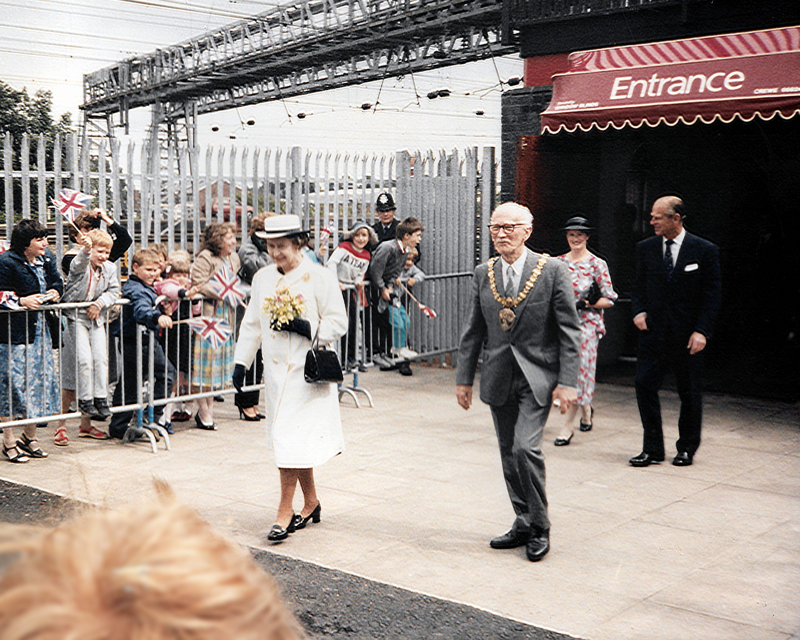 The Queen at Crewe Heritage Centre, 1987