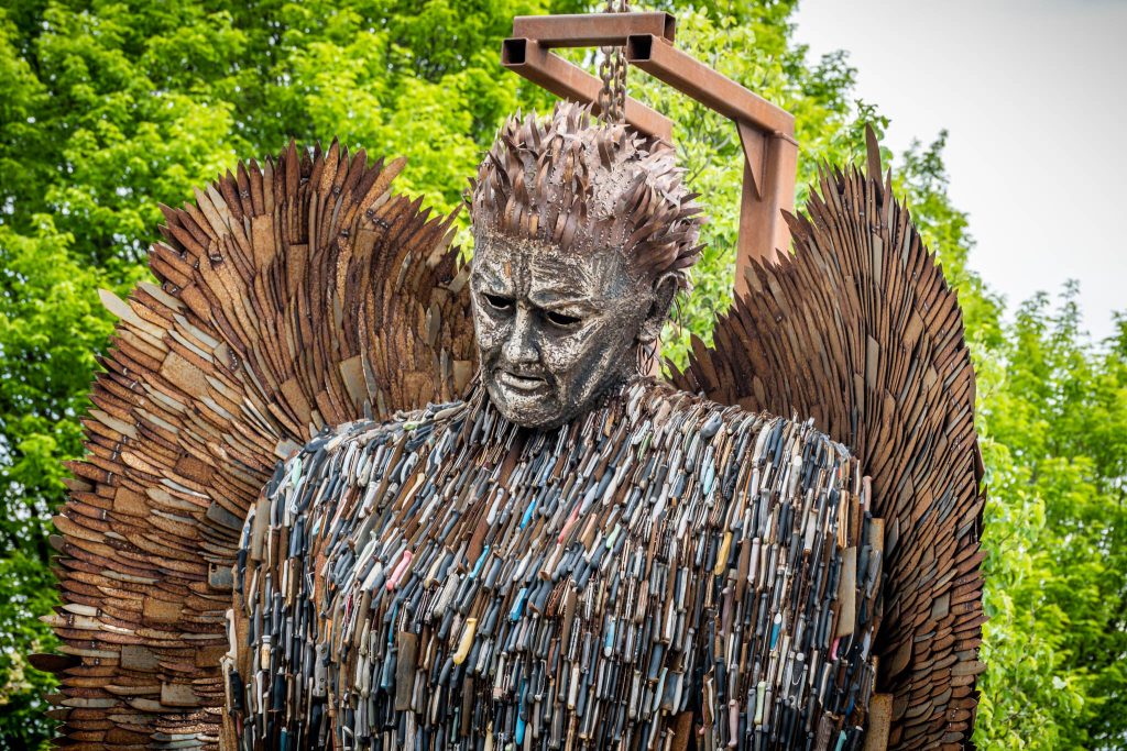 Knife Angel draws visitors to Crewe