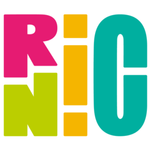The RicNic main logo graphic in pink, green, yellow and turquoise