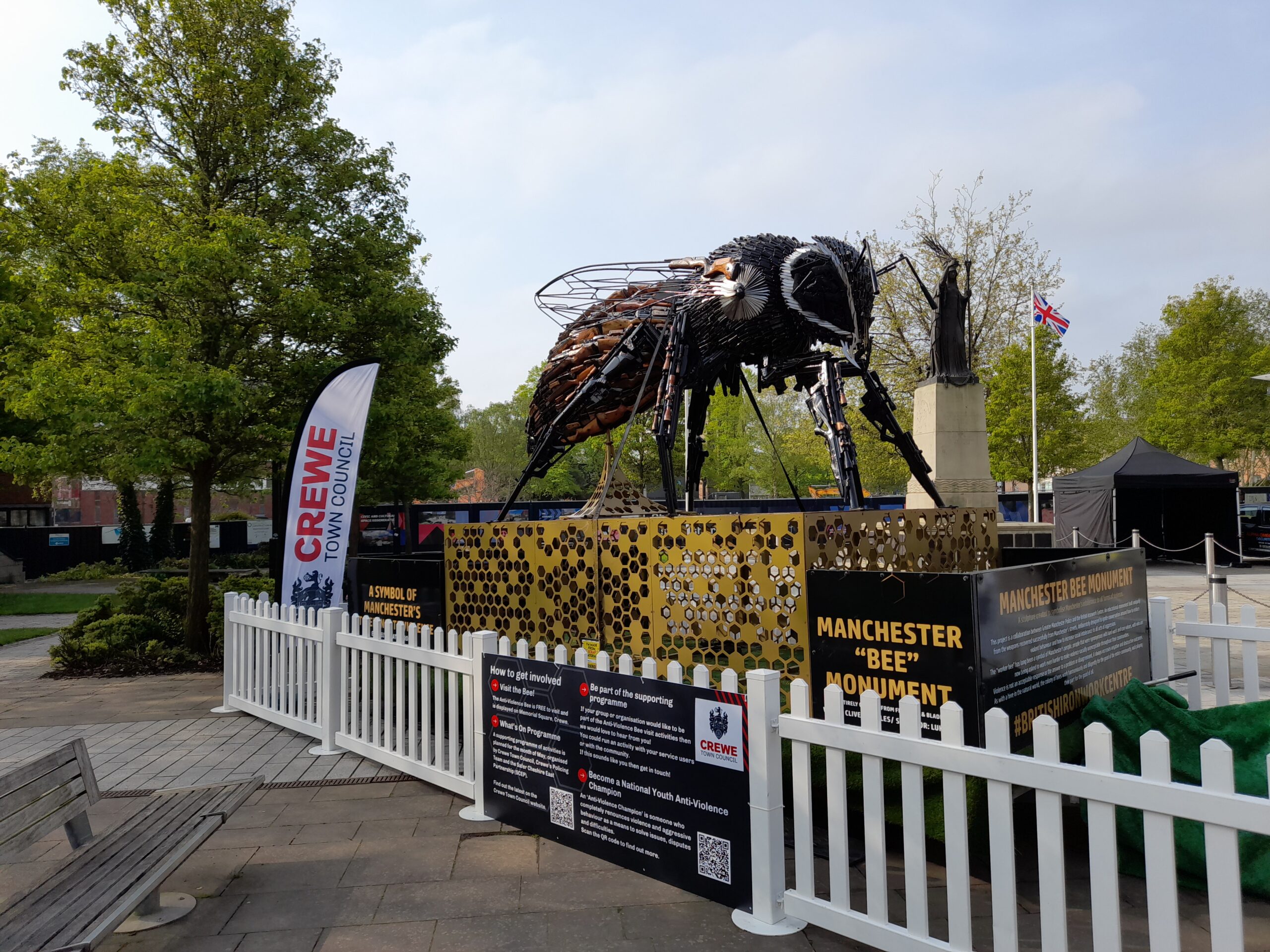Anti-Violence Bee arrives in Crewe for month-long visit