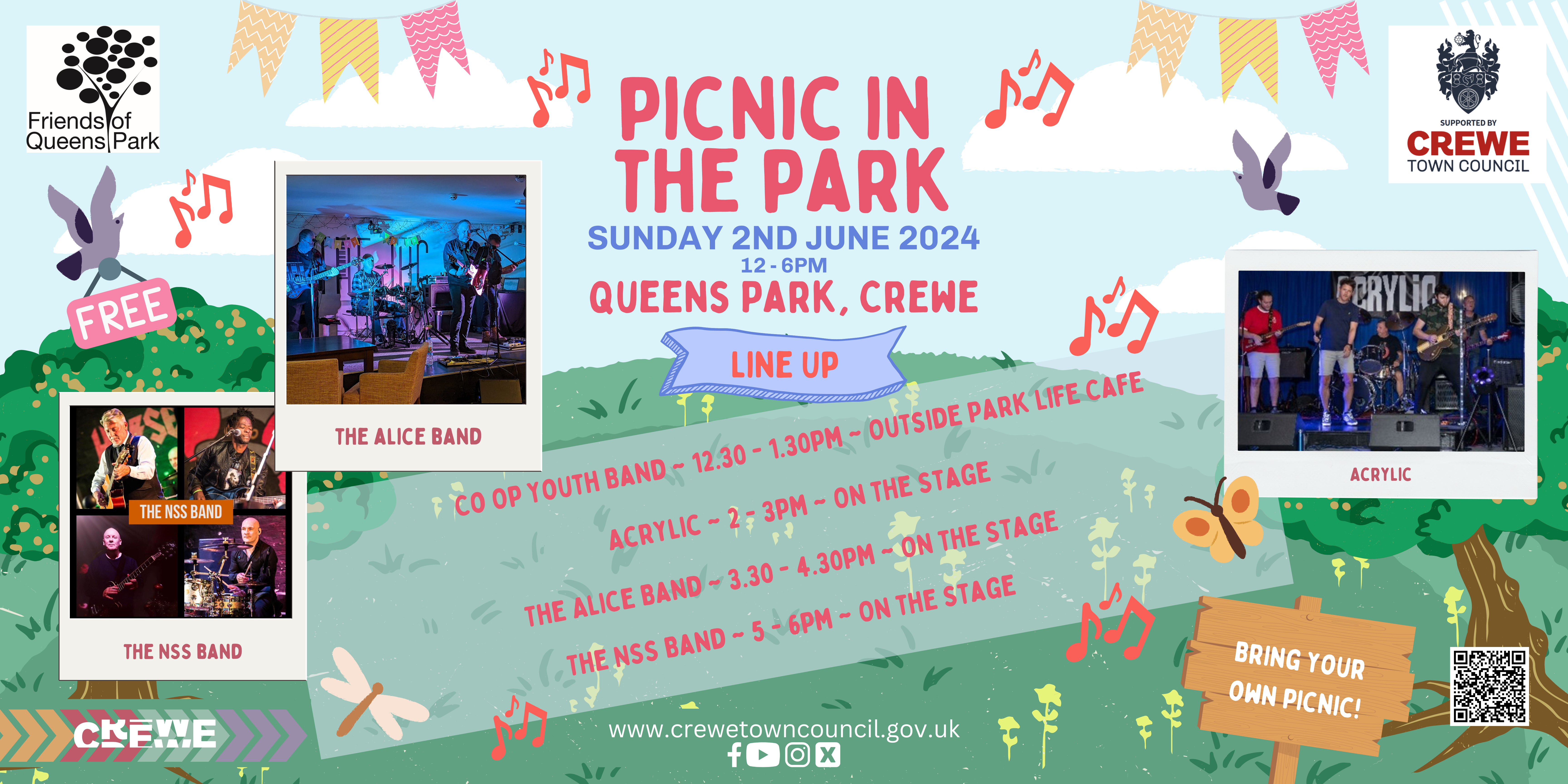 Line up announced for Picnic in the Park event!
