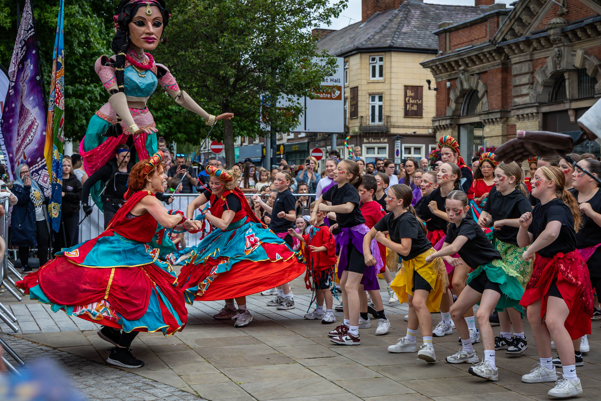 Visitors flock to Crewe to see giant puppets, parades and performers at the first Crewe Day Festival event!
